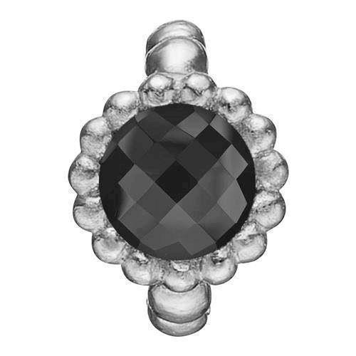 Image of Christina Collect 925 sterling sølv Precious sølv kugle blomst med sort onyx, model 630-S69